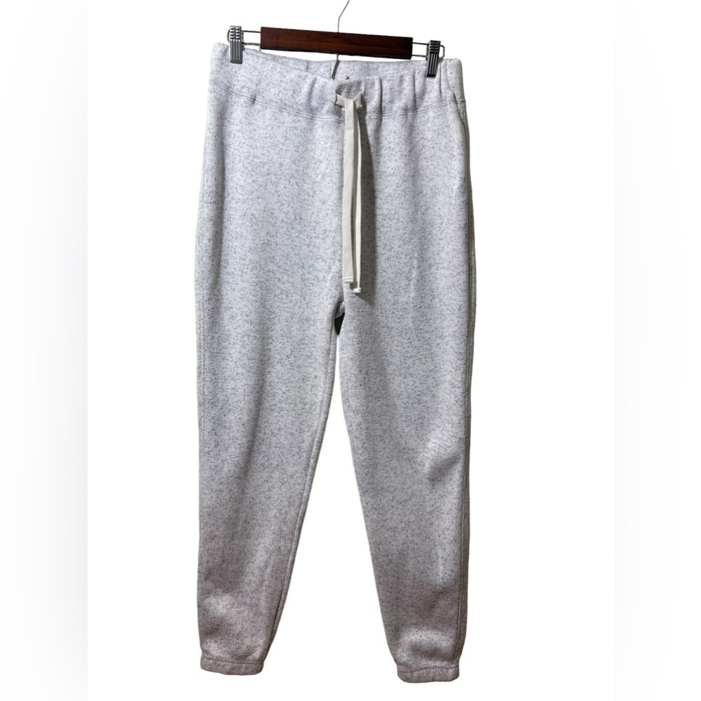 THREAD & Supply Light Heather Gray Fleece Joggers‎ Medium Excellent Condition